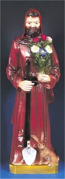 Saint Fiacre statue patron saint of gardeners